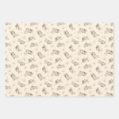 轟音のアールデコの飛行機 – スケッチパターン。 ラッピングペーパーシート (正面2)