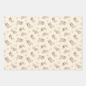 轟音のアールデコの飛行機 – スケッチパターン。 ラッピングペーパーシート (正面)