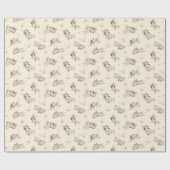 轟音のアールデコの飛行機 – スケッチパターン。 ラッピングペーパー (フラット)