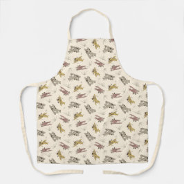 轟音のアールデコのBi飛行機 – 赤い黄色のパターン。 エプロン