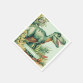 轟音のグッドタイム恐竜パーティー スタンダードカクテルナプキン (角)
