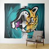 轟音のジャガー：中に獣を解放 タペストリー (インサイチュ(横))