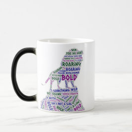 轟音のタイガーワードアート モーフィングマグカップ