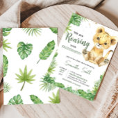 轟音のライオンの赤ちゃんシャワー 招待状