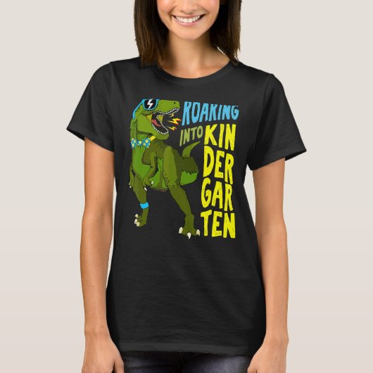 轟音の幼稚園の恐竜レックス新学期8 Tシャツ (正面)