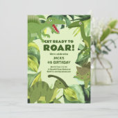 轟音の恐竜の子誕生日 招待状 (スタンド正面)