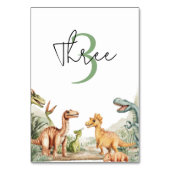 轟音の恐竜の誕生日パーティー テーブルナンバー (裏面)