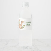 轟音の恐竜の誕生日パーティー ペットボトルラベル (正面)