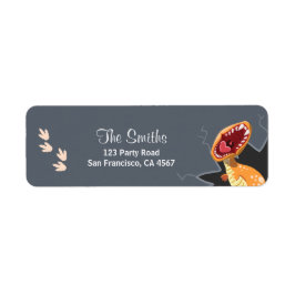 轟音の恐竜ベビーシャワー差出人住所ラベル ラベル