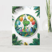 轟音の恐竜誕生日招待状 – ジャングルKi 招待状 (裏面)