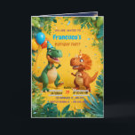 轟音の恐竜誕生日招待状 – ジャングルKi 招待状<br><div class="desc">Roar-some恐竜誕生日招待状 – ジャングルキッズパーティーこの恐竜パーティの招待状であなたの小さな誕生日の轟音を作る！漫画よくはしゃぐの恐竜、風船、ジャングル離れのを取り上げ、恐竜を愛する子供たちに最適。お子様の名前、年齢、およびパーティー詳細でパーソナライズ。3素晴らし-10歳の男の子とdinoをテーマにしたお祝い。おもしろいの子供の誕生日パーティーへの招待。パーティー帽子を着た漫画のTレックスとトリケラトプスをフィーチャーし、風船を保持し、ジャングルのに囲ま離れれ。紙吹雪とdinoの足跡と明るい背景縁ど.恐竜の誕生日の招待， dinoの子供のパーティー招待状，轟音のパーティの招待状，ジャングル恐竜の誕生日，男の子の恐竜のパーティー供給の恐竜， dino，誕生日，轟音，招待，ジャングル，風船，パーティー，男の子</div>