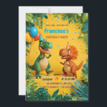 轟音の恐竜誕生日招待状 – ジャングルKi 招待状<br><div class="desc">Roar-some恐竜誕生日招待状 – ジャングルキッズパーティーこの恐竜パーティの招待状であなたの小さな誕生日の轟音を作る!漫画よくはしゃぐの恐竜、風船、ジャングル離れのを取り上げ、恐竜を愛する子供たちに最適。お子様の名前、年齢、およびパーティー詳細でパーソナライズ。3素晴らし-10歳の男の子とdinoをテーマにしたお祝い。おもしろいの子供の誕生日パーティーへの招待。パーティー帽子を着た漫画のTレックスとトリケラトプスをフィーチャーし、風船を保持し、ジャングルのに囲ま離れれ。紙吹雪とdinoの足跡と明るい背景縁ど.恐竜の誕生日の招待, dinoの子供のパーティー招待状,轟音のパーティの招待状,ジャングル恐竜の誕生日,男の子の恐竜のパーティー供給の恐竜, dino,誕生日,轟音,招待,ジャングル,風船,パーティー,男の子</div>