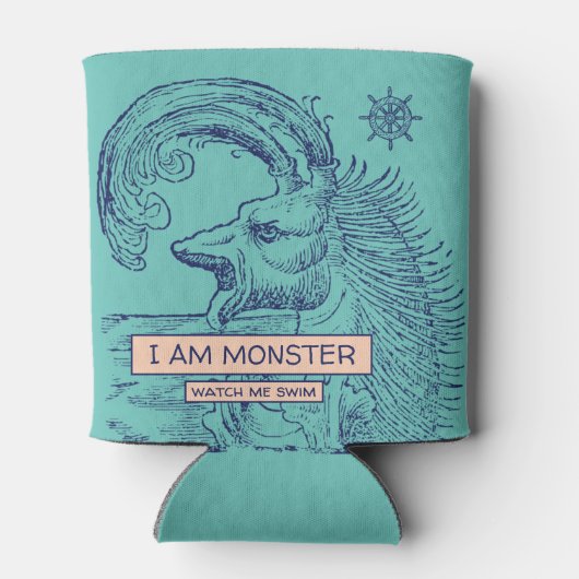 轟音の海モンスターズは実在クーラーボックスアクア 缶クーラー (裏面)