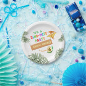 轟音の色：恐竜素晴らし誕生日招待状 ペーパープレート (パーティー)