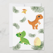 轟音の色：恐竜素晴らし誕生日招待状 招待状 (裏面)