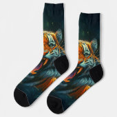 轟音の虎の月に照らされたジャングル ソックス (左)