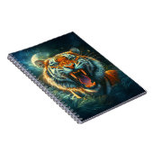 轟音の虎の月に照らされたジャングル ノートブック (右側)