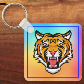 轟音の虎の頭–25818 キーホルダー (正面)