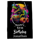 轟音の誕生日おもしろい先駆け ミディアムペーパーバッグ (正面)