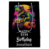 轟音の誕生日おもしろい先駆け ミディアムペーパーバッグ (裏面)