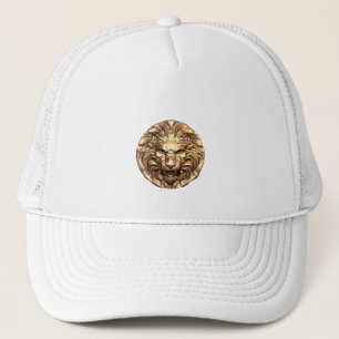 轟音の金ゴールドライオンの頭 キャップ