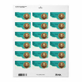 轟音の金ゴールドライオンパーソナライズされたヘッドスクールラベル ラベル (フルシート)