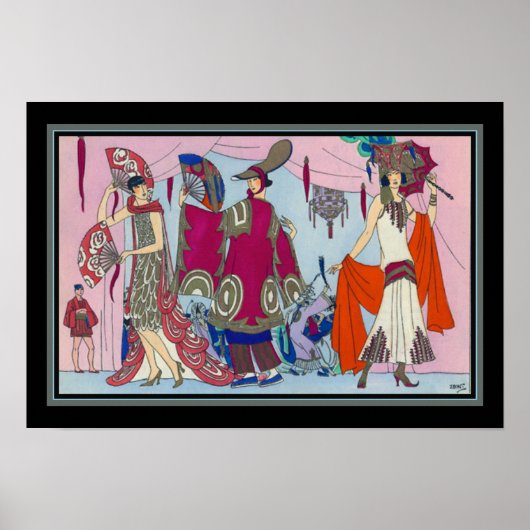 轟音の20代のアールデコファッション ポスター (正面)