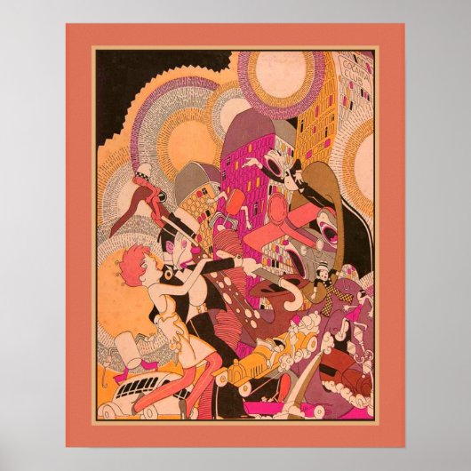 轟音の20代アールデコ ポスター (正面)