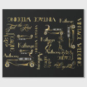 轟音の20代ギャツビースタイル結婚のギフトラップ ラッピングペーパー (フラット)