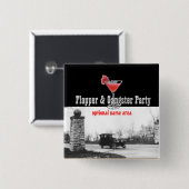 轟音の20代フラッパーとギャング 缶バッジ (正面&裏面)