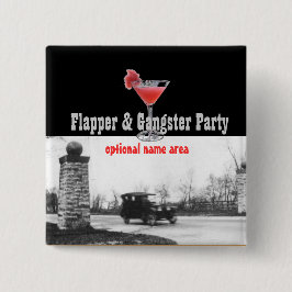 轟音の20代フラッパーとギャング 缶バッジ