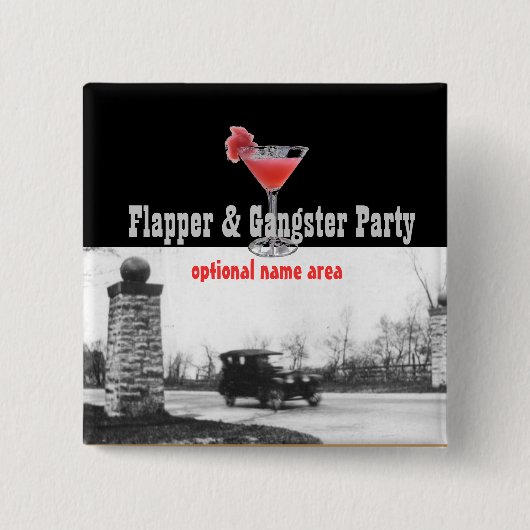 轟音の20代フラッパーとギャング 缶バッジ (正面)