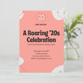 轟音の20年代のお祝い 招待状 (スタンド正面)