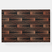 轟音の20年代の素晴らしギャツビー銅アールデコ結婚ズ ゲストブック (裏面)