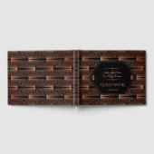 轟音の20年代の素晴らしギャツビー銅アールデコ結婚ズ ゲストブック (全面)