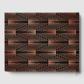 轟音の20年代の素晴らしギャツビー銅アールデコ結婚ズ ゲストブック (裏面)