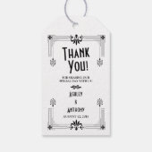 轟音の200年代のアールデコ結婚ズ ギフトタグ (裏面)