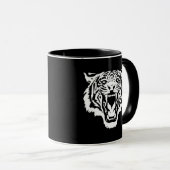 轟音を上げるホワイトタイガー マグカップ (正面右)