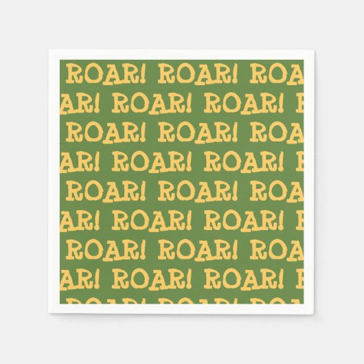 轟音パーティー動物誕生日 スタンダードカクテルナプキン (正面)