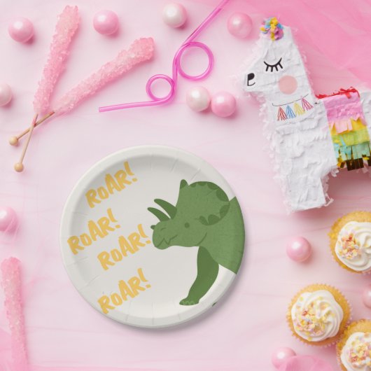 轟音パーティー動物誕生日 ペーパープレート (パーティー)