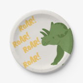 轟音パーティー動物誕生日 ペーパープレート (正面)