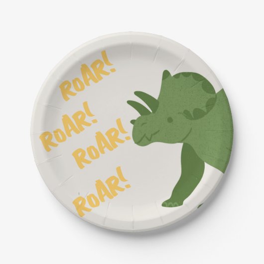 轟音パーティー動物誕生日 ペーパープレート (正面)