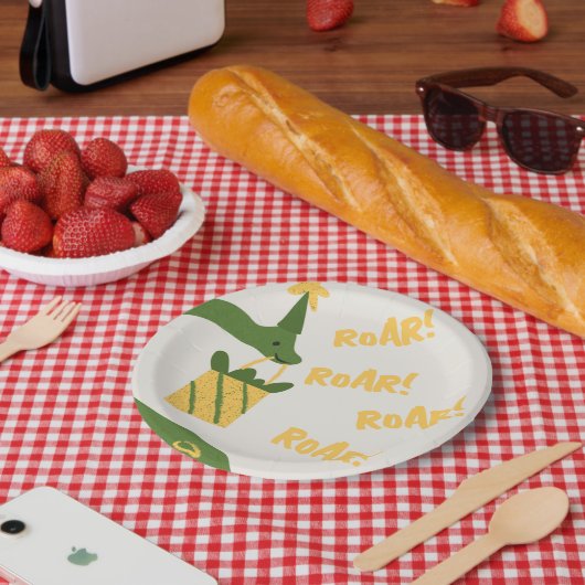 轟音パーティー動物誕生日 ペーパープレート (ピクニック)