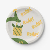 轟音パーティー動物誕生日 ペーパープレート (正面)