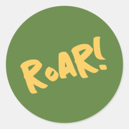 轟音パーティー動物誕生日 ラウンドシール