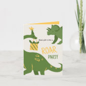 轟音パーティー動物誕生日 招待状 (正面)
