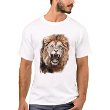 轟音ライオンウォーター絵を描カラーポートレート