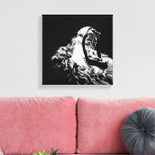 轟音ライオンキャンバスウォールアート キャンバスプリント (インサイチュ (リビング))