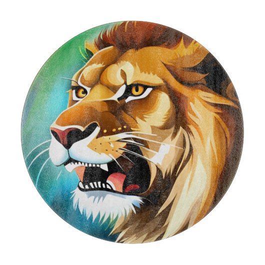 轟音ライオンサイドポーテッドポートレート-57566 カッティングボード (正面)