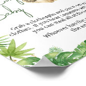 轟音ライオンベビーシャワー言わないベビー ポスター (角)